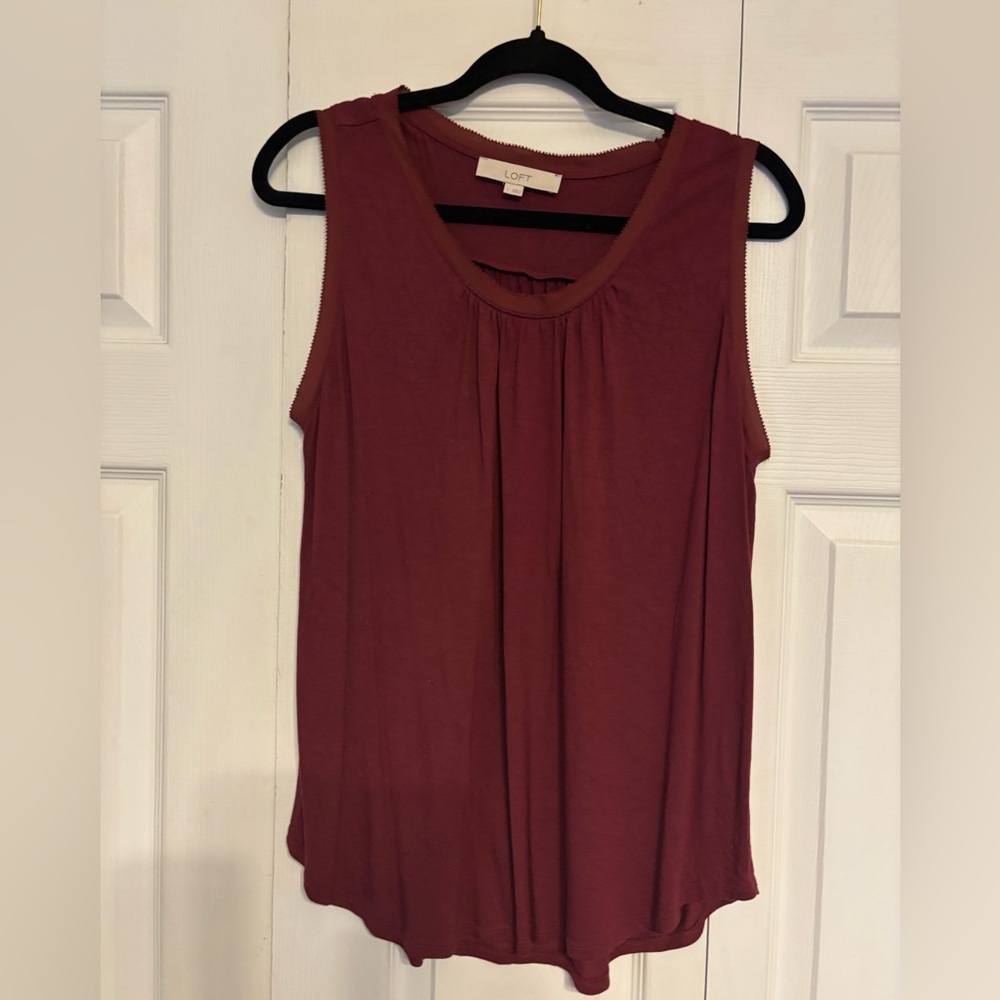 LOFT Women's Sleeveless Top - Deep Rust